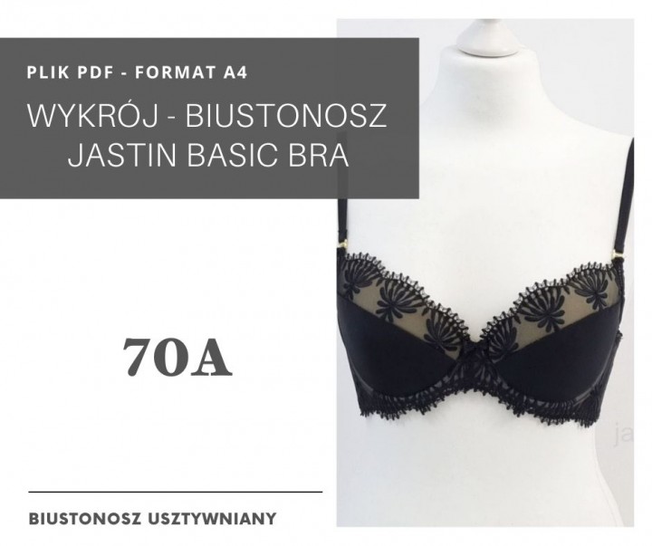 WYKRÓJ BIUSTONOSZA JASTIN_BASIC_BRA - ROZMIAR 70A